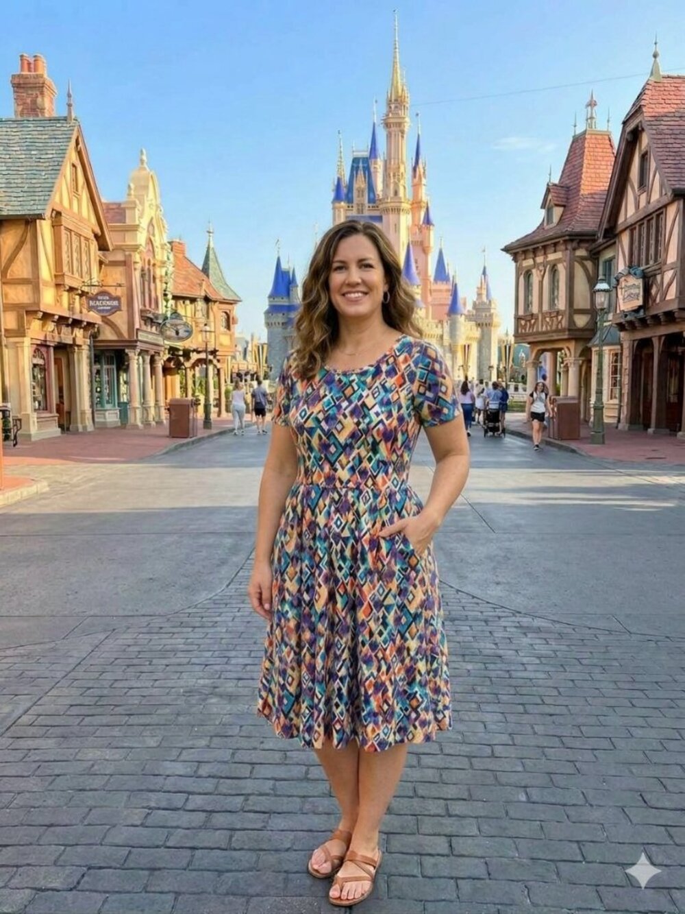 LuLaRoe Disney Villains Maleficent Amelia Dress Pleated Pockets EUC XL